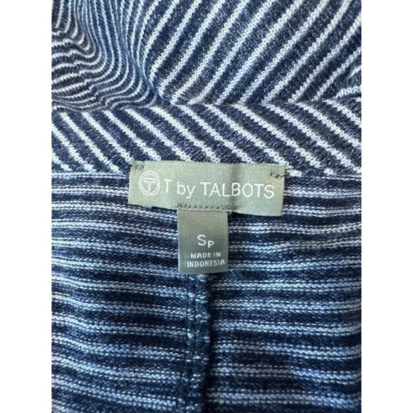 T by Talbots Tie Front Striped Maxi Dress Blue and White Size Petite S - Picture 7 of 10